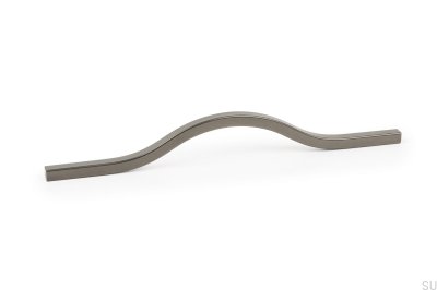Länglicher Möbelgriff Brave 192 Aluminium Metallic Grey