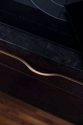 Länglicher Möbelgriff Brave 480 Aluminium Metallic Braun