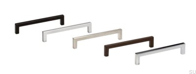 Möbelgriff verlängert 0143 128 Silber gebürstet (Inox-Optik)