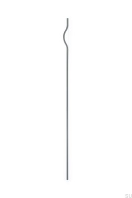 Länglicher Möbelgriff Brave 992 Aluminium Metallic Grau (asymmetrisch)