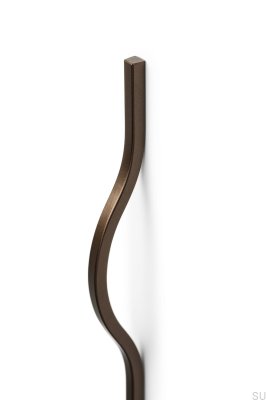 Möbelgriff lang Brave 992 Aluminium Metallic Braun (asymmetrisch)