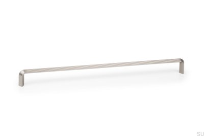 Länglicher Möbelgriff Lines 320 Brushed Nickel