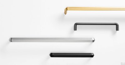 Länglicher Möbelgriff Lines 320 Brushed Nickel