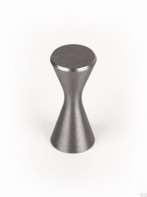 Diabolo Möbelknopf Aluminium grau gebürstet