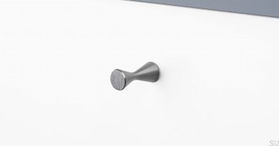 Diabolo Möbelknopf Aluminium grau gebürstet