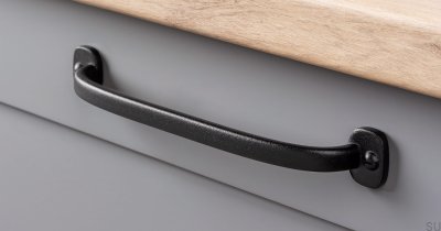 Muschelmöbelgriff Firm 160 Metal Black