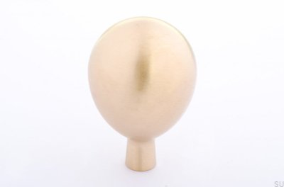 Möbelknopf Drop 28 Messing gebürstet unlackiert