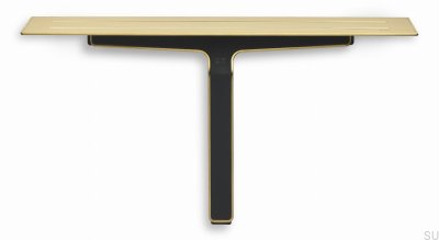 Badezimmerregal mit Abzieher für Glas- und Duschkabinen 7012 Gold PVD-Beschichtung
