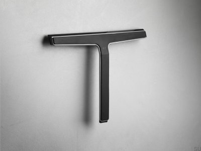Wasserwischer für Fenster und Duschkabinen 7030 Schwarz mit gebürstetem Stahl