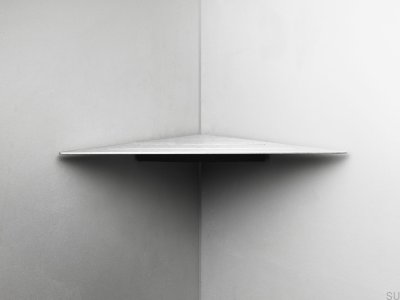 Eckregal für Badezimmer 7210 Gebürsteter Stahl
