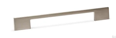 Länglicher Möbelgriff Dino 288/320 Nickel gebürstet