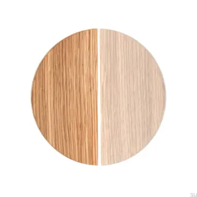 Basis-Möbelgriff Halbrund 40 Holz Eiche - Farblos Halbmatt