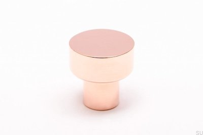 Möbelknopf Dot 18 Poliertes Kupfer Unlackiert