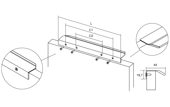 0375128L02--Uchwyt-meblowy-krawędziowy-Vann-200-Anodyzowany-Polerowany-Viefe-Skandynawskie-Uchwyty-rysunek-techniczny