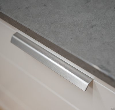 Side 160 Aluminium Silber Möbelgriff mit gebürsteter Kante