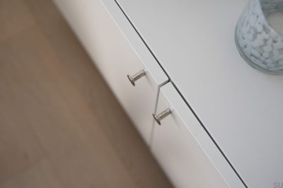 Möbelknopf Sture 18 Messing Nickel Poliert