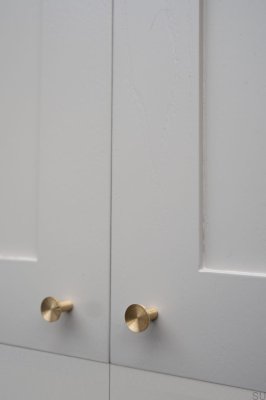 Möbelknopf Sture 18 Gebürstetes Messing Unlackiert