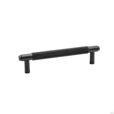 Möbelgriff lang Riff 128 Aluminium Schwarz Matt