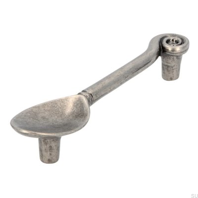 Länglicher Möbelgriff 1052 96 Löffel Antiksilber