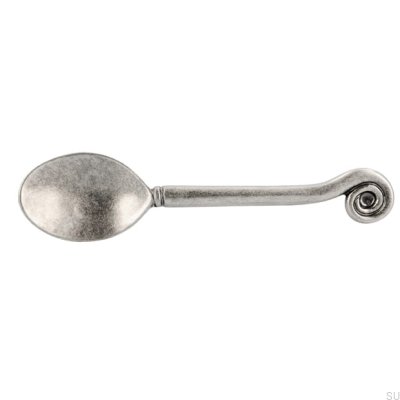 Länglicher Möbelgriff 1052 96 Löffel Antiksilber