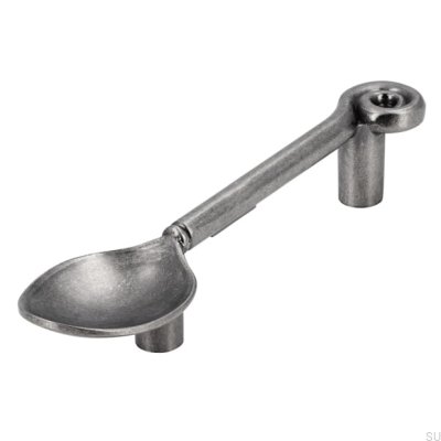 Länglicher Möbelgriff 1052 64 Löffel Antiksilber