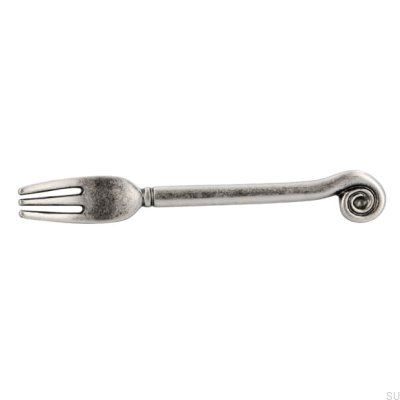 Länglicher Möbelgriff 1051 96 Gabel Antiksilber