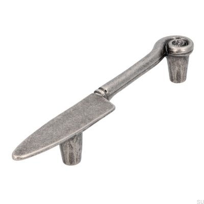 Verlängerter Möbelgriff 1053 96 Messer Antiksilber