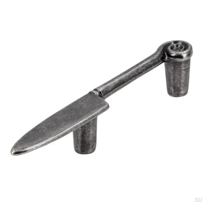 Verlängerter Möbelgriff 1053 64 Messer Antiksilber