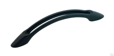 Länglicher Möbelgriff 1026 96 Metall Schwarz Matt