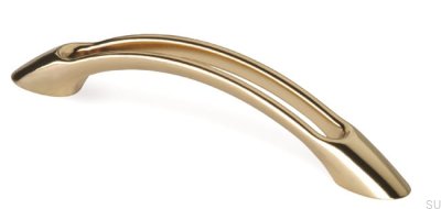 Länglicher Möbelgriff 1026 96 Gold poliert