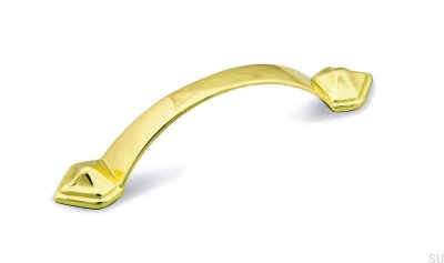 Länglicher Möbelgriff 1323 96 Poliertes Gold