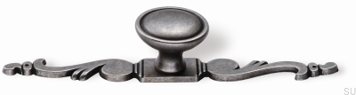 Möbelknopf mit Schild 1546 Antiksilber