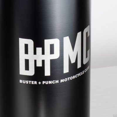 Motorrad-Thermosflasche 500 ml, Stahl, Schwarz