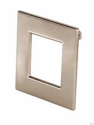 Quadratischer Möbelgriff 2057, gebürstetes Nickel