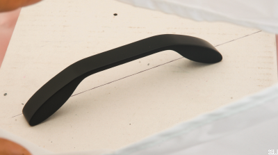 Länglicher Möbelgriff 2266 Metall Schwarz Matt