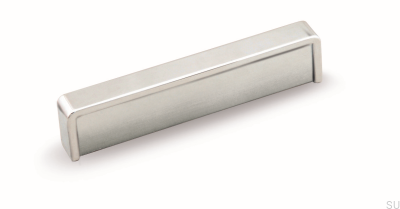 Länglicher Möbelgriff 1907F 64 Poliertes Chrom