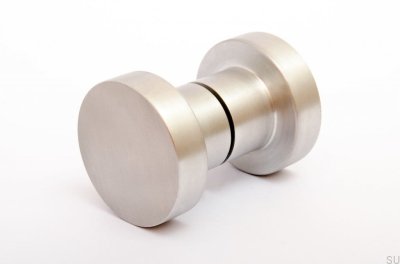 Doppelseitiger Türknauf Dot 50, gebürstetes Aluminium