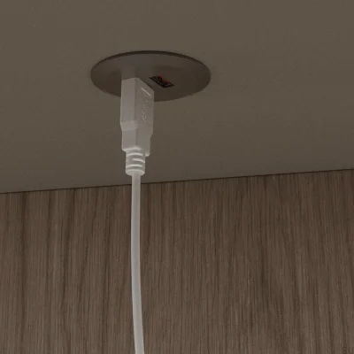 USB-Anschluss Subby Einbau 20W/24V gebürsteter Stahl