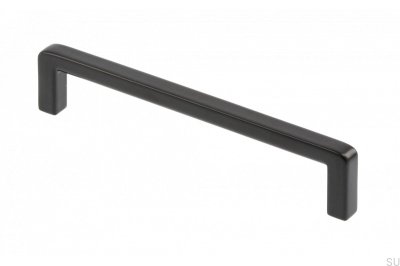 Länglicher Möbelgriff Bagio 128 Metall Schwarz Matt