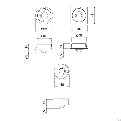 Bewegungsmelder für Beleuchtung IR-Sensor PIR WI-XD X-Driver Aluminium