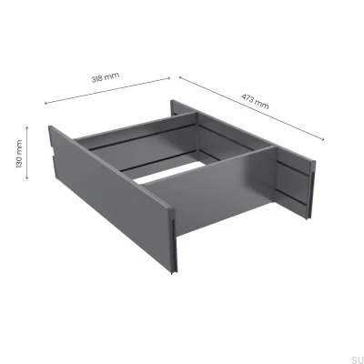 Schubladeneinsatz Flex 500 (473 mm) Dunkelgrau