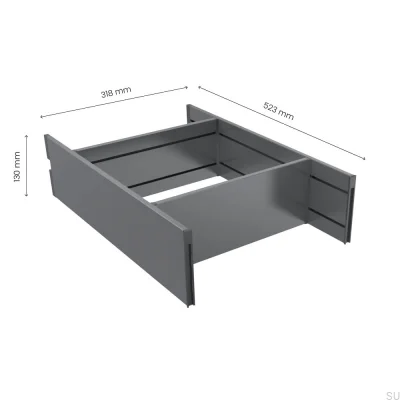 Schubladeneinsatz Flex 550 (523 mm) Dunkelgrau