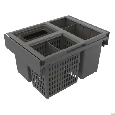 Abfallsortiersystem Hide 600 Eco Dunkelgrau