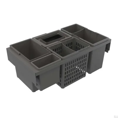 Abfallsortiersystem Trend 800 Eco Dunkelgrau