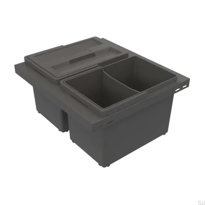 Abfallsortiersystem Cube Basic Low 400 Dunkelgrau