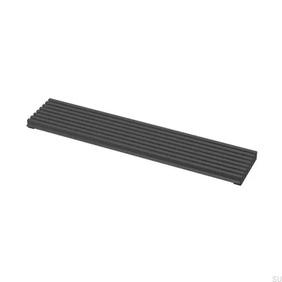 Lüftungsgitter 598x125 Schwarz Matt