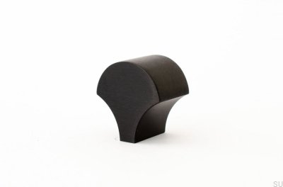 Möbelknopf Feather 28 Aluminium Schwarz