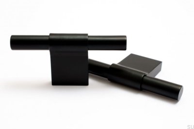 Möbelgriff T-Bar Line 12 Aluminium schwarz