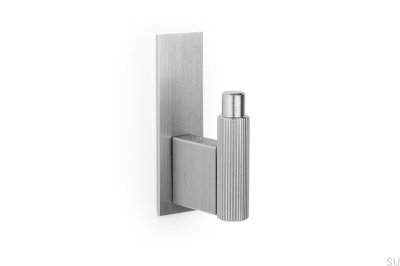 Arpa Plate Aluminium Silber gebürsteter Öko-Wandhalter mit Polster