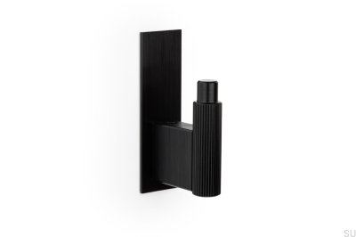 Arpa Plate Aluminium Schwarz gebürsteter Öko-Wandhalter mit Polster